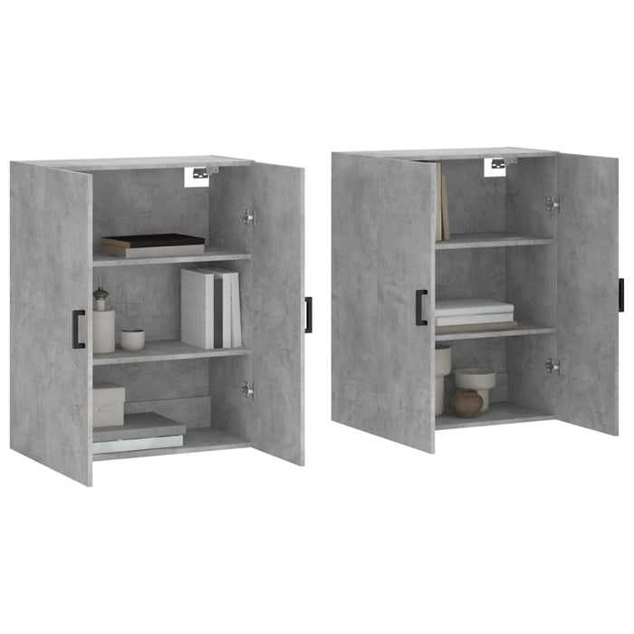 Mobili a Parete 2 pz Grigio Cemento 69,5x34x90 cm 3195623
