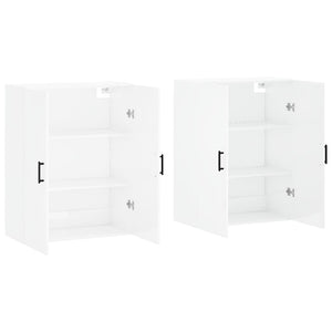 Mobili a Parete 2 pz Bianco Lucido 69,5x34x90 cm 3195629