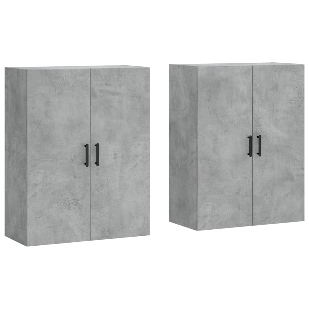 Mobili a Parete 2 pz Grigio Cemento 69,5x34x90 cmcod mxl 118071