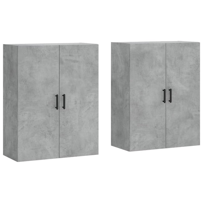 Mobili a Parete 2 pz Grigio Cemento 69,5x34x90 cmcod mxl 118071