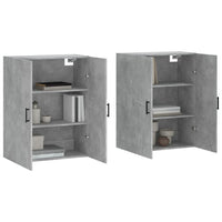 Mobili a Parete 2 pz Grigio Cemento 69,5x34x90 cmcod mxl 118071