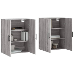 Mobili a Parete 2 pz Grigio Sonoma 69,5x34x90 cm 3195649