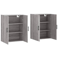 Mobili a Parete 2 pz Grigio Sonoma 69,5x34x90 cm 3195649