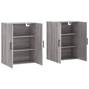Mobili a Parete 2 pz Grigio Sonoma 69,5x34x90 cm 3195649