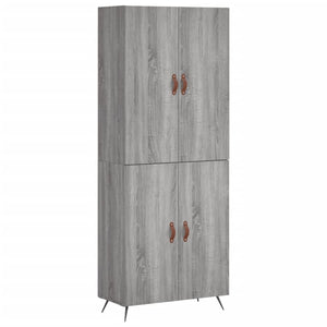 vidaXL Credenza Grigio Sonoma 69,5x34x180 cm in Legno Multistrato