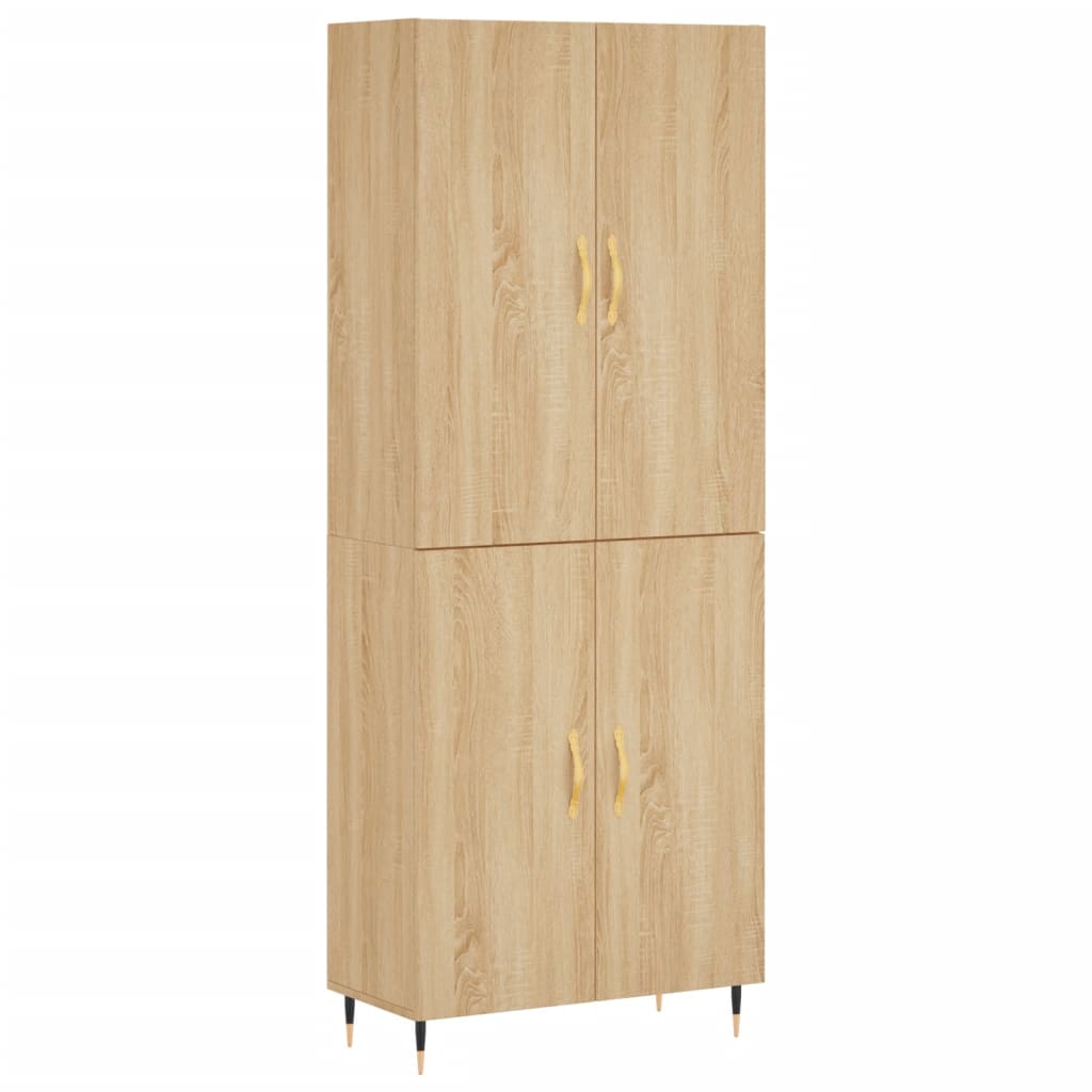 Credenza Rovere Sonoma 69,5x34x180 cm in Legno Multistrato 3195662