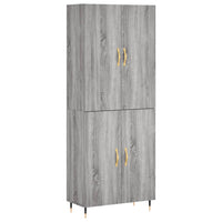 Credenza Grigio Sonoma 69,5x34x180 cm in Legno Multistrato 3195665
