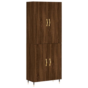 Credenza Rovere Marrone 69,5x34x180 cm in Legno Multistrato 3195666