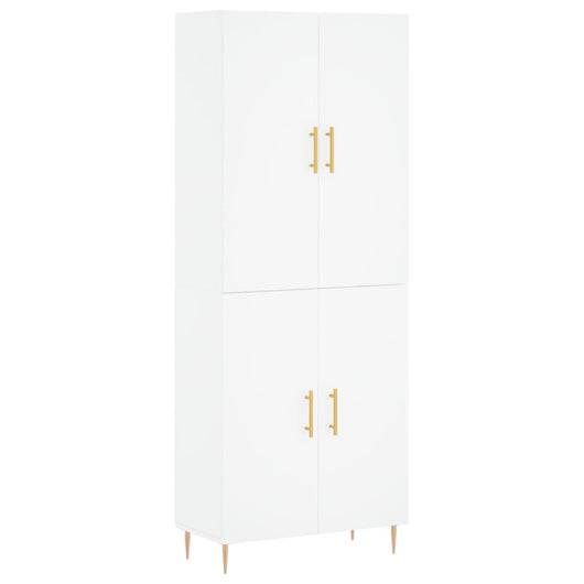 vidaXL Credenza Bianca 69,5x34x180 cm in Legno Multistrato