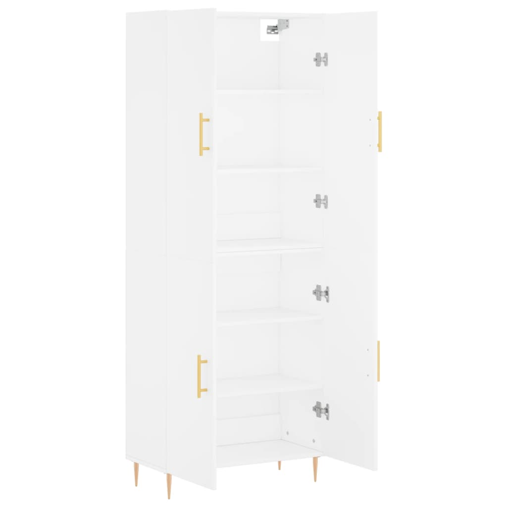 Credenza Bianca 69,5x34x180 cm in Legno Multistrato 3195667