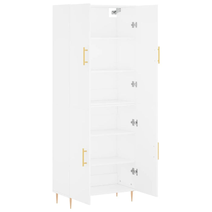 Credenza Bianca 69,5x34x180 cm in Legno Multistrato 3195667