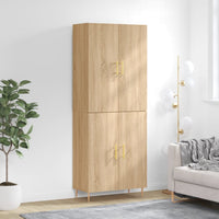 vidaXL Credenza Rovere Sonoma 69,5x34x180 cm in Legno Multistrato
