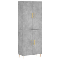 Credenza Grigio Cemento 69,5x34x180 cm in Legno Multistratocod mxl 125791