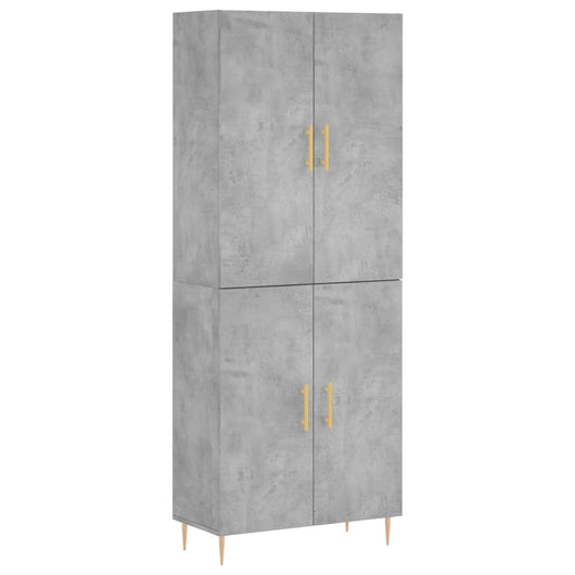 Credenza cassettiera mobile contenitore organizer cucina soggiorno salotto alto 695 x 34 x 180 cm legno ingegnerizzato grigio 02_0034508