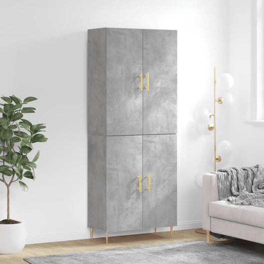 Credenza Grigio Cemento 69,5x34x180 cm in Legno Multistratocod mxl 125791