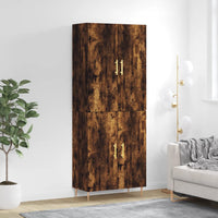 Credenza Rovere Fumo  69,5x34x180 cm in Legno Multistrato 3195672