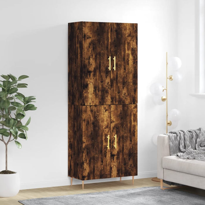 Credenza Rovere Fumo  69,5x34x180 cm in Legno Multistrato 3195672