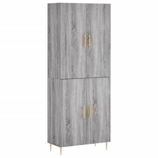 Credenza Grigio Sonoma 69,5x34x180 cm in Legno Multistratocod mxl 125454