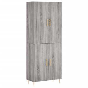 Credenza Grigio Sonoma 69,5x34x180 cm in Legno Multistrato 3195673