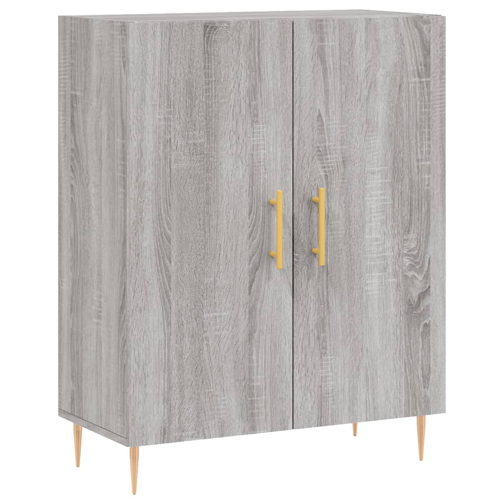Credenza Grigio Sonoma 69,5x34x180 cm in Legno Multistrato 3195673