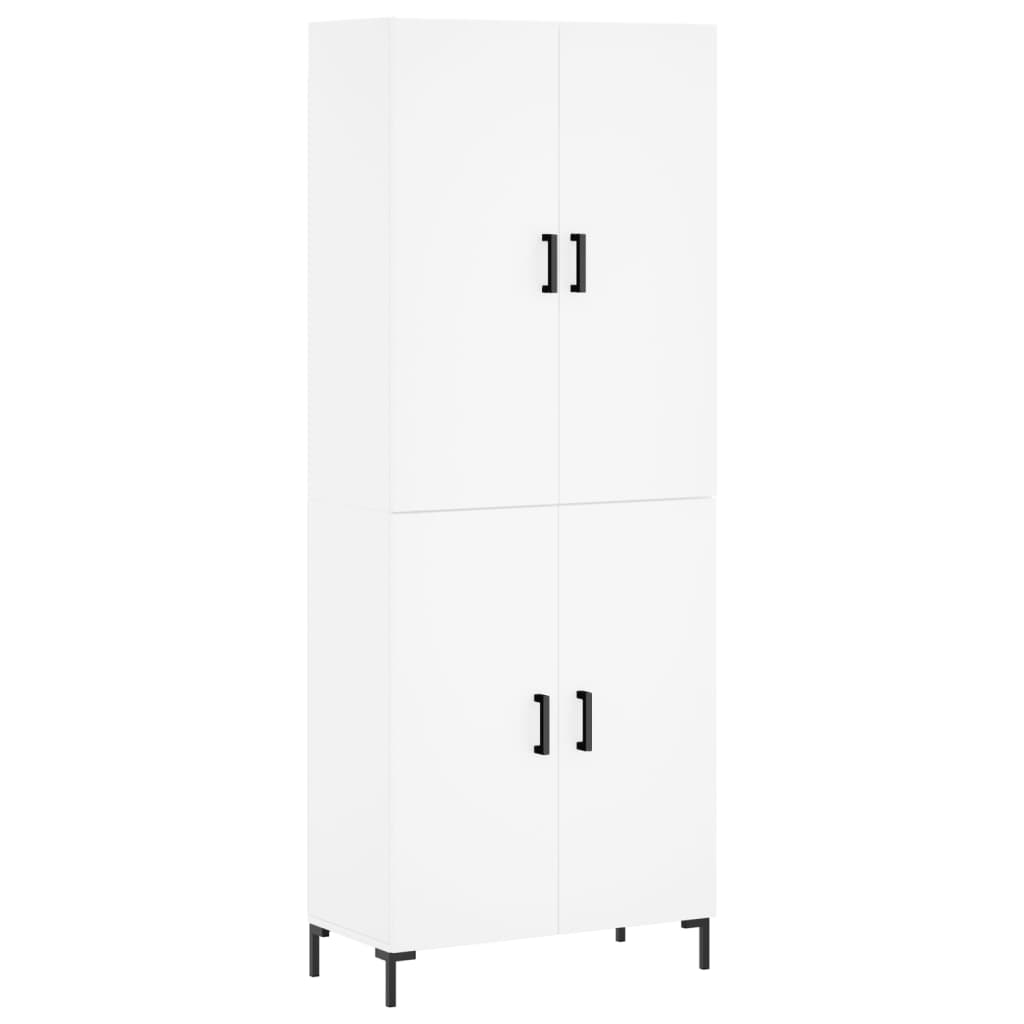 Credenza Bianca 69,5x34x180 cm in Legno Multistrato 3195675