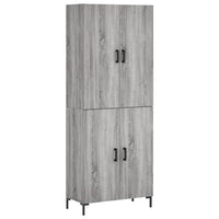 Credenza Grigio Sonoma 69,5x34x180 cm in Legno Multistrato 3195681