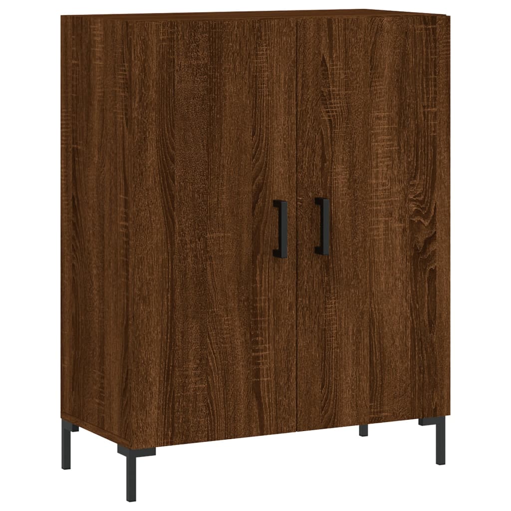Credenza Rovere Marrone 69,5x34x180 cm in Legno Multistrato 3195682