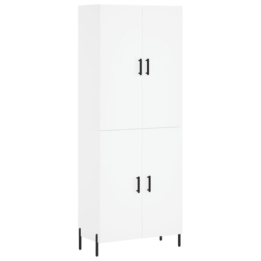 Credenza cassettiera mobile contenitore organizer cucina soggiorno salotto alto 695 x 34 x 180 cm legno ingegnerizzato bianco 02_0032713