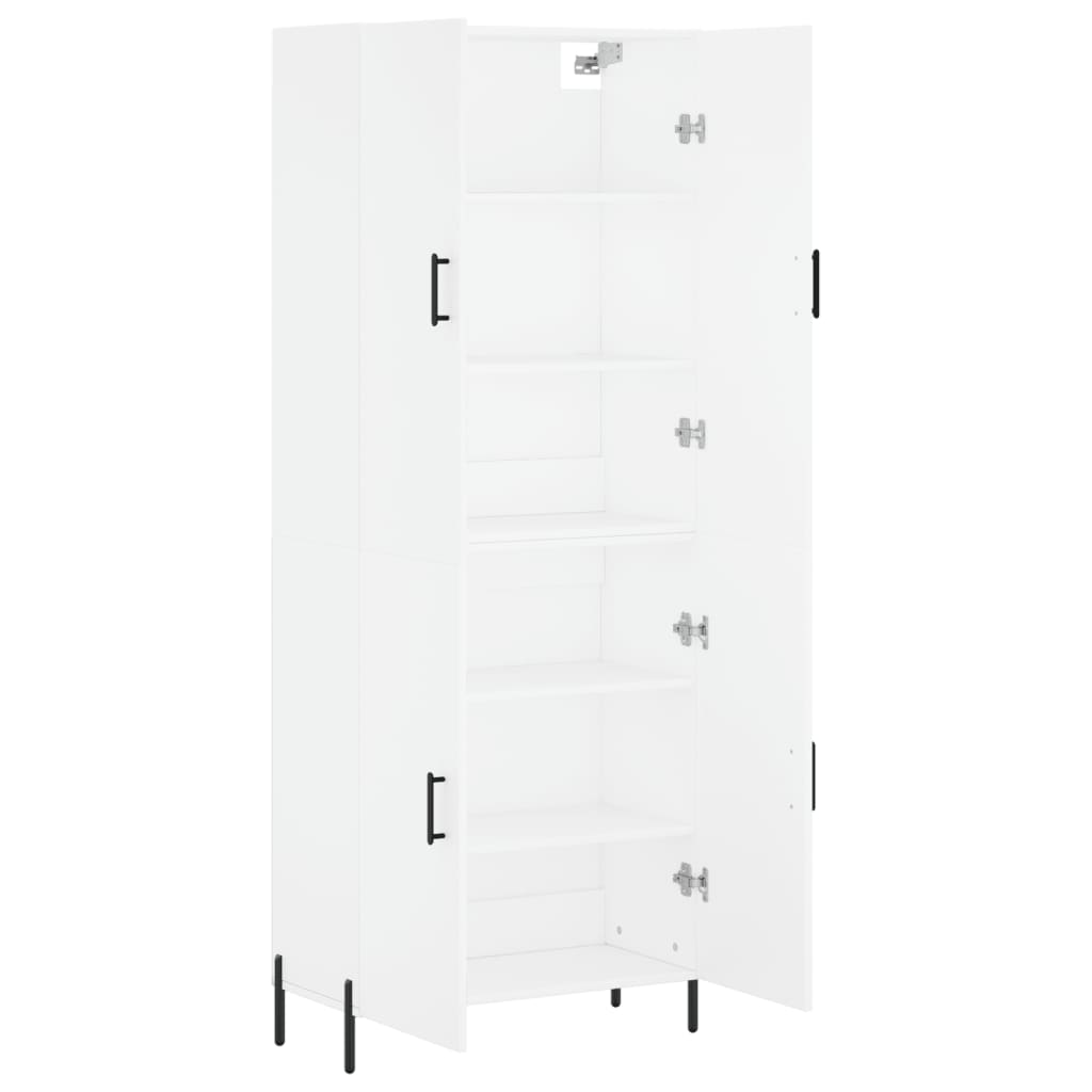 Credenza Bianca 69,5x34x180 cm in Legno Multistrato 3195683