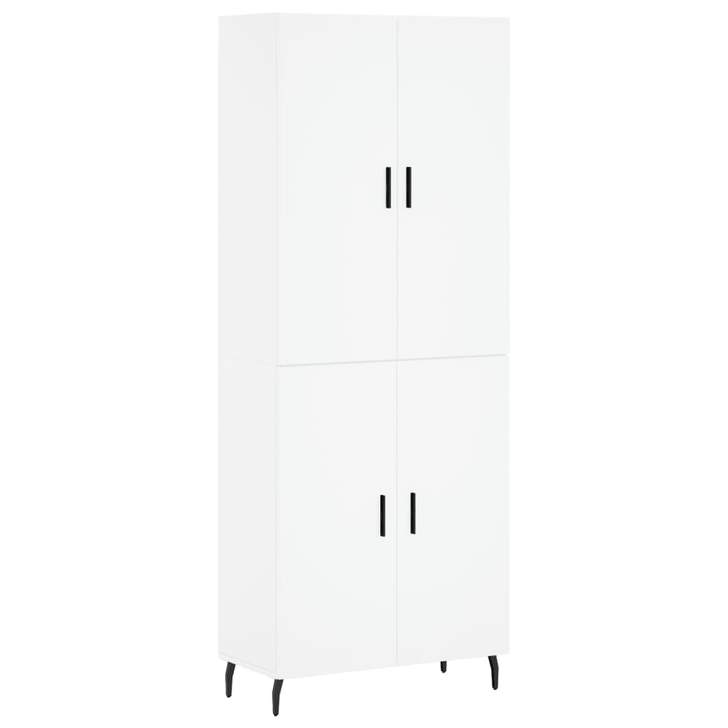 vidaXL Credenza Bianca 69,5x34x180 cm in Legno Multistrato