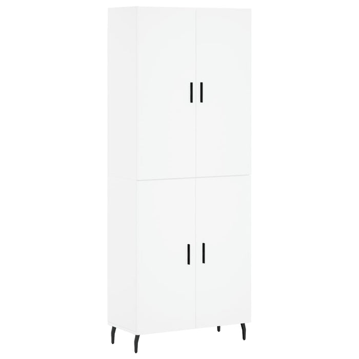 Credenza cassettiera mobile contenitore organizer cucina soggiorno salotto alto 695 x 34 x 180 cm legno ingegnerizzato bianco 02_0032586