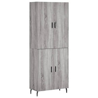 Credenza Grigio Sonoma 69,5x34x180 cm in Legno Multistrato 3195697