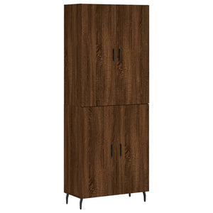 Credenza Rovere Marrone 69,5x34x180 cm in Legno Multistrato 3195698