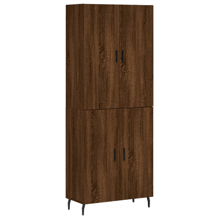 Credenza Rovere Marrone 69,5x34x180 cm in Legno Multistrato 3195698