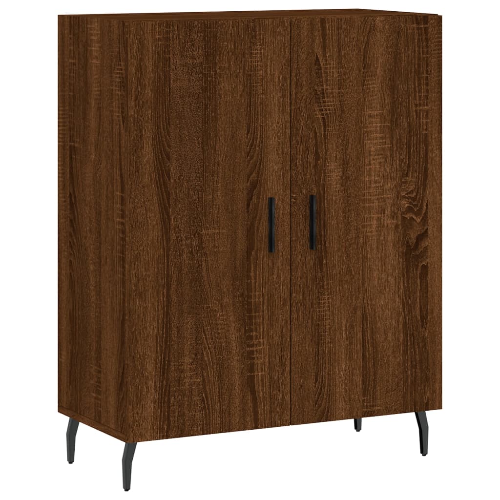 Credenza Rovere Marrone 69,5x34x180 cm in Legno Multistrato 3195698