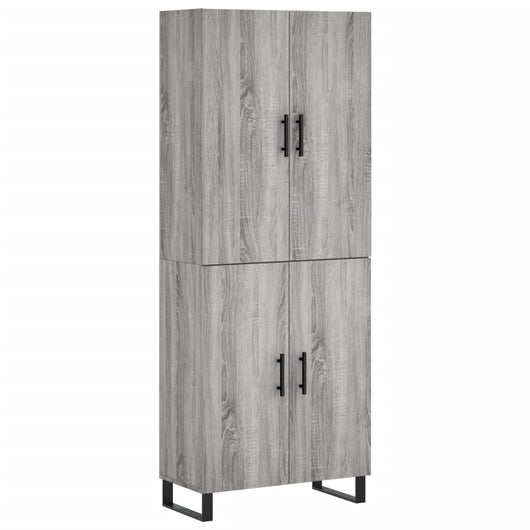Credenza cassettiera mobile contenitore organizer cucina soggiorno salotto alto sonoma 695 x 34 x 180 cm legno ingegnerizzato grigio 02_0035547