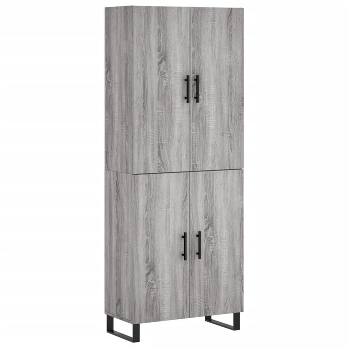 Credenza Grigio Sonoma 69,5x34x180 cm in Legno Multistrato 3195705