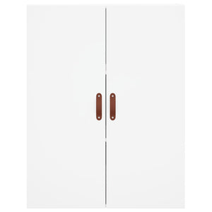 Credenza-Buffet-Armadio da cucina Bianca 69,5x34x180 cm in Legno Multistrato 508081