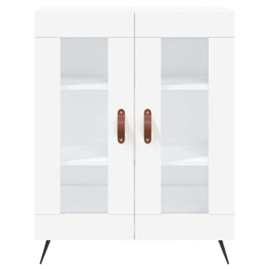 Credenza-Buffet-Armadio da cucina Bianca 69,5x34x180 cm in Legno Multistrato 508081