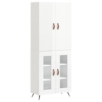 Credenza Bianco Lucido 69,5x34x180 cm in Legno Multistrato 3195709