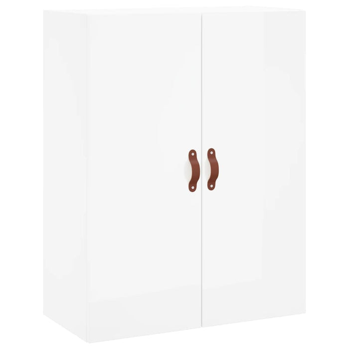 Credenza Bianco Lucido 69,5x34x180 cm in Legno Multistrato 3195709