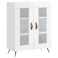 Credenza Bianco Lucido 69,5x34x180 cm in Legno Multistrato 3195709