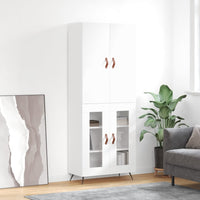 Credenza Bianco Lucido 69,5x34x180 cm in Legno Multistrato 3195709