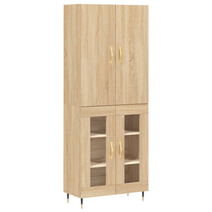 Credenza Rovere Sonoma 69,5x34x180 cm in Legno Multistrato 3195718
