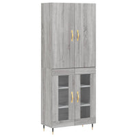 Credenza Grigio Sonoma 69,5x34x180 cm in Legno Multistrato 3195721