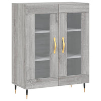 Credenza Grigio Sonoma 69,5x34x180 cm in Legno Multistrato 3195721
