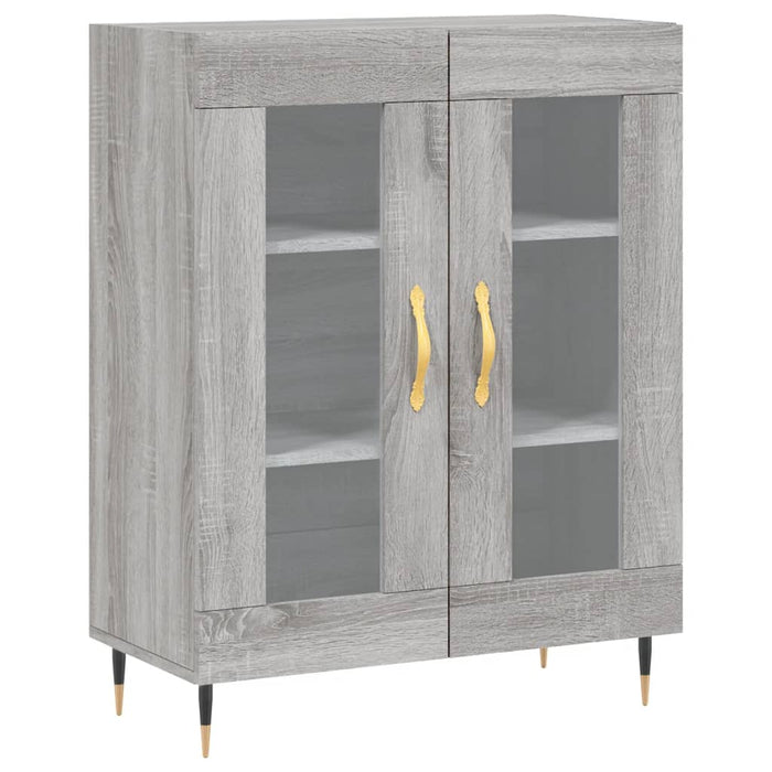 Credenza Grigio Sonoma 69,5x34x180 cm in Legno Multistrato 3195721