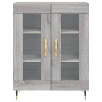 Credenza Grigio Sonoma 69,5x34x180 cm in Legno Multistrato 3195721