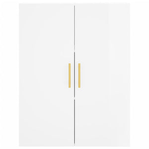 Credenza Bianco Lucido 69,5x34x180 cm in Legno Multistrato 3195725