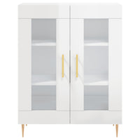 Credenza Bianco Lucido 69,5x34x180 cm in Legno Multistrato 3195725